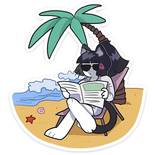 Telegram sticker 🏖️ Летняя Зизи от @TgSticker