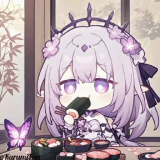 Video sticker 🦋 🦋 | Chibi Castorice ᨒ @KurumiFan ⛩️