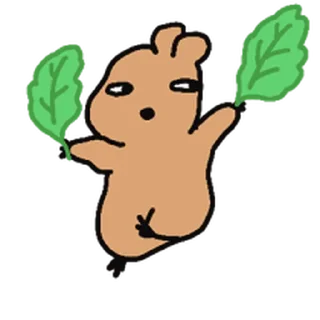 Telegram sticker ⭐ 째깐한 쿼카 @moe_sticker_bot
