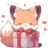 Sticker 🎁 Лисички.｡.:*♡  @cute_enot_art