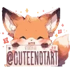 Sticker 🫥 Лисички.｡.:*♡  @cute_enot_art