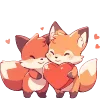 Sticker ❤️ Лисички.｡.:*♡  @cute_enot_art