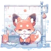 Sticker 🛁 Лисички.｡.:*♡  @cute_enot_art