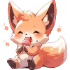 Sticker 🍭 Лисички.｡.:*♡  @cute_enot_art