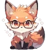 Sticker 🤓 Лисички.｡.:*♡  @cute_enot_art