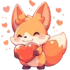 Sticker ❤️ Лисички.｡.:*♡  @cute_enot_art