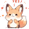 Sticker 👍 Лисички.｡.:*♡  @cute_enot_art
