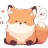 Sticker 👎 Лисички.｡.:*♡  @cute_enot_art