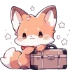 Sticker 💼 Лисички.｡.:*♡  @cute_enot_art