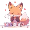 Sticker 🔮 Лисички.｡.:*♡  @cute_enot_art