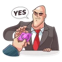 Telegram sticker ✅ Go Baldly