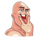 Telegram sticker ✌️ Go Baldly