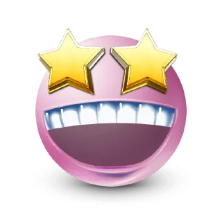 Telegram sticker 🤩 pink emoji  @rekerrr21