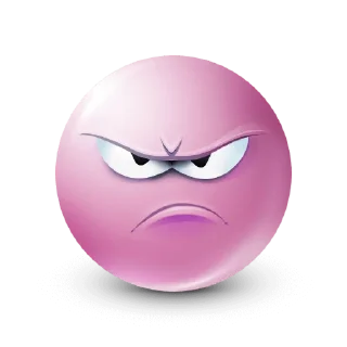 Telegram sticker 😠 pink emoji  @rekerrr21