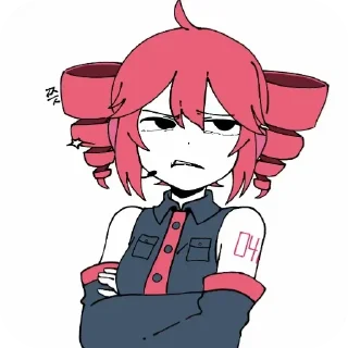 Telegram sticker 😠 Тето и Мику | @stik3r_baza
