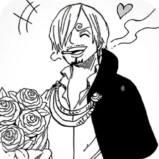 Telegram sticker ❤ санджи лучший я его кинню!!💞💥 :: @fStikBot