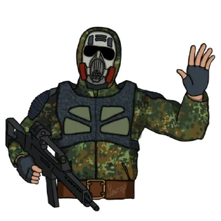 Sticker 🖐 Свободовец (сталкер - S.T.A.L.K.E.R.)