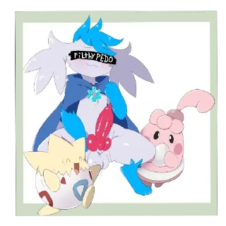 Telegram sticker 🌟 @BlueShaymin the pedophile Sel :: @fStikBot