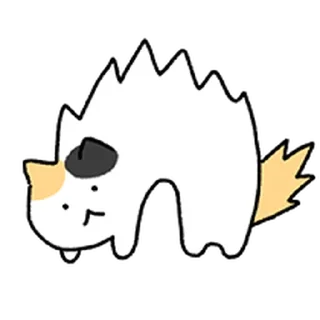 Telegram sticker ⭐ 찌그러진 바보 삼색고양이 8 @moe_sticker_bot
