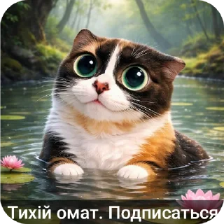 Sticker 🐱 Кукi из Тихого Омута [@TihiyOmat ← ПОДПИШИСЬ]