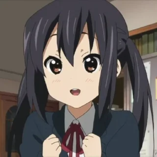 Telegram sticker 😃 ʚ♡ᩚ azusa nakano 🍪ɞ   by : @kotichkv