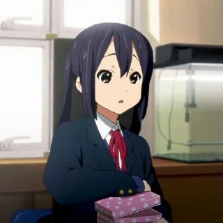 Telegram sticker 😯 ʚ♡ᩚ azusa nakano 🍪ɞ   by : @kotichkv