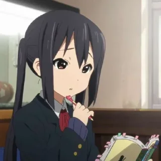 Telegram sticker 📔 ʚ♡ᩚ azusa nakano 🍪ɞ   by : @kotichkv