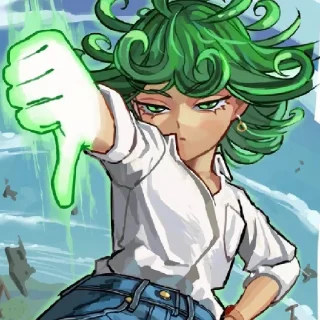 Telegram sticker 👎 Tatsumaki