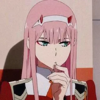 Telegram sticker 🍭 Zero Two (Darling In The FRANXX) @The_Psychos