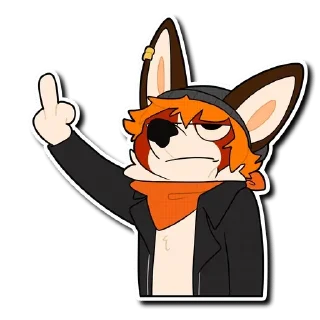 Telegram sticker 🖕 PuppyRovr — @stckrRobot