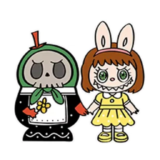 Video sticker ☠️ labubu gif 2 @popmartru