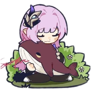 Telegram sticker 🥰 Elysia by @JustPolin