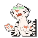 Телеграм стикер 🙄 White Tiger