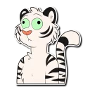 Телеграм стикер 😛 White Tiger