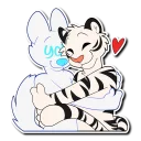 Телеграм стикер 🤗 White Tiger