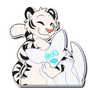 Sticker 👊 White Tiger