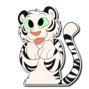 Video sticker 😊 White Tiger