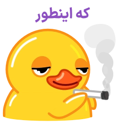 Telegram sticker 🚬 Smoke Duck | By: @irooni