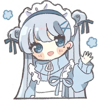 Video sticker 👋 Горничная и панда @Nyasticks