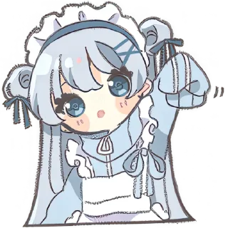 Telegram sticker 👋 Горничная и панда @Nyasticks