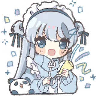 Telegram sticker 🥳 Горничная и панда @Nyasticks
