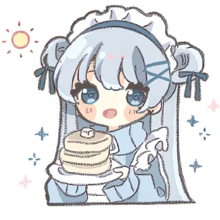 Telegram sticker 🍰 Горничная и панда @Nyasticks
