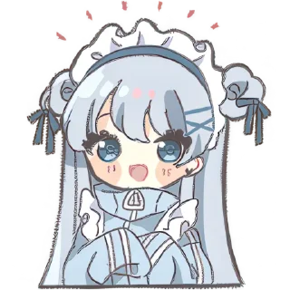 Telegram sticker 😲 Горничная и панда @Nyasticks