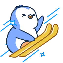 Telegram stiker ⛷ Classic Pengu #1475 @sticker_bot