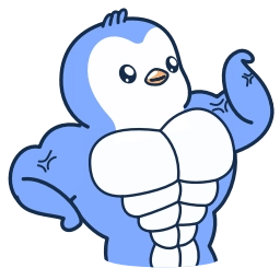 Telegram stiker 💪 Classic Pengu #1475 @sticker_bot