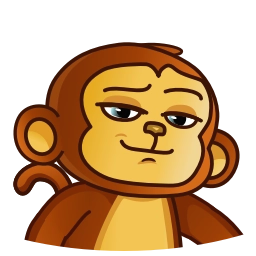 Telegram sticker 😛 Бибизяна @tikitons