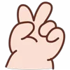 Video sticker ✌ Hands @EMOJI_GRAY