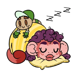 Telegram sticker 😴 Macaron Pack