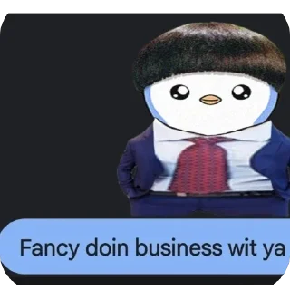 Телеграм стикер 👔 @pudgypenguins