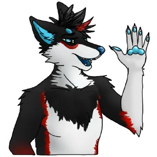 Sticker 👋 Aron the Wolf (created by @Pinselfuchs)